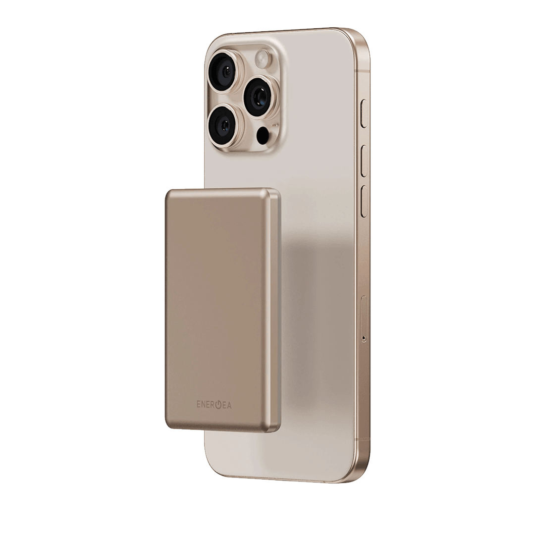 ENERGEA AluPac Mini 5K 5.000 mAh 20W Type-C ve 15W Kablosuz Şarj Çıkışlı PD Hızlı Şarj Magsafe Powerbank