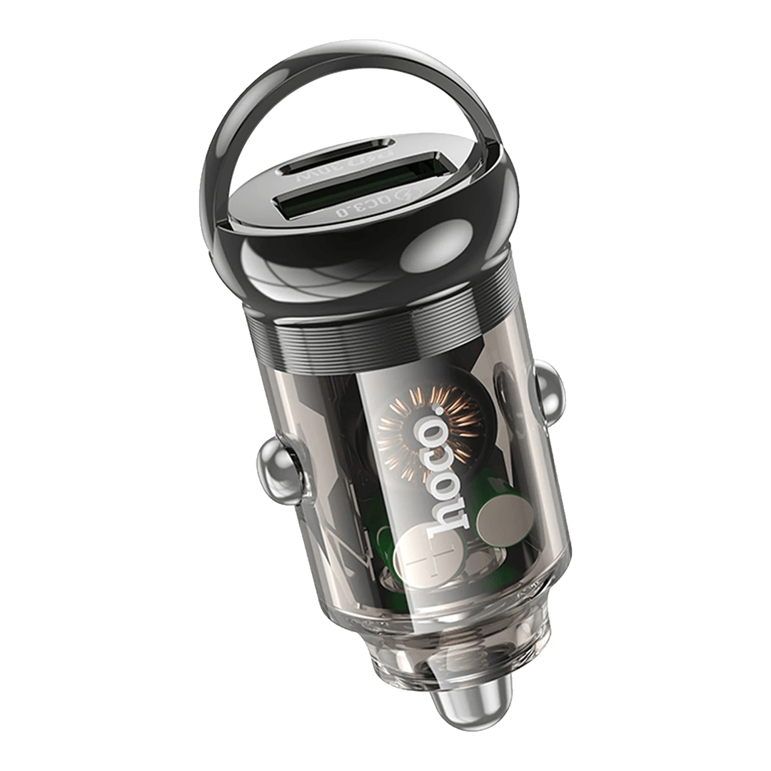 HOCO Z53A PD 30W Type-C ve USB Çıkışlı Araç Şarjı - Siyah