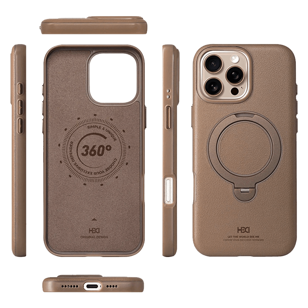 HDD iPhone 16 Pro Max Vapor Deri Magsafe Stantlı Kılıf