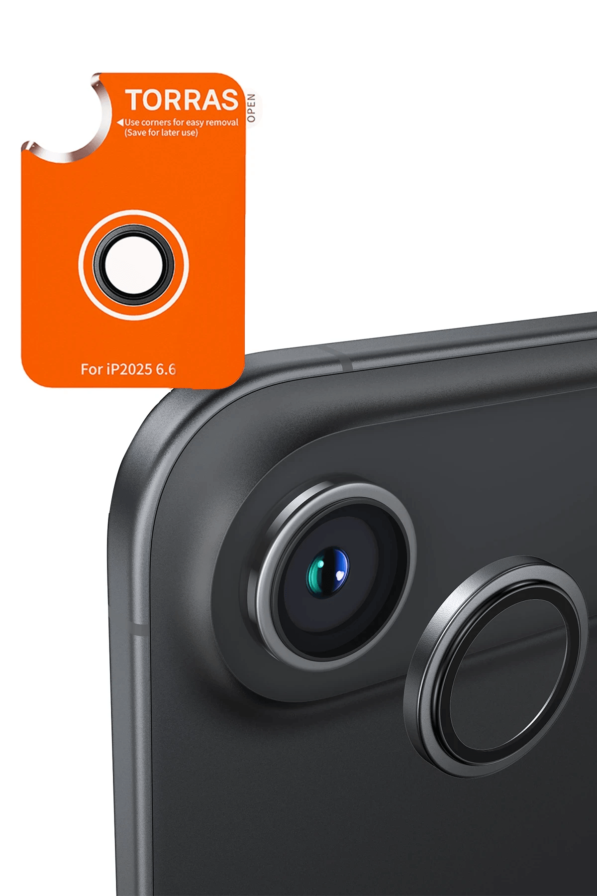 TORRAS iPhone 17 Air Lensguard AR Anti Glare Kamera Lens Koruyucu - Siyah