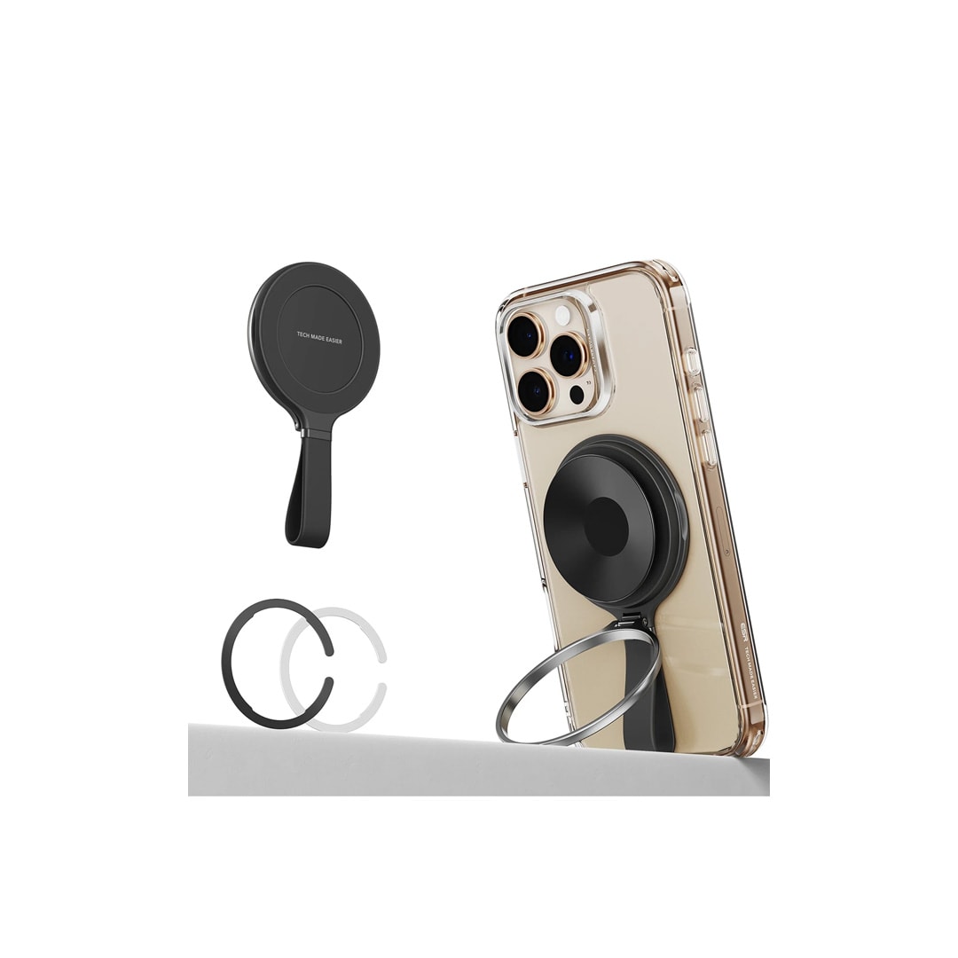 ESR HaloLock Vantuzlu ve Standlı Manyetik Magsafe Telefon Tutucu - Siyah