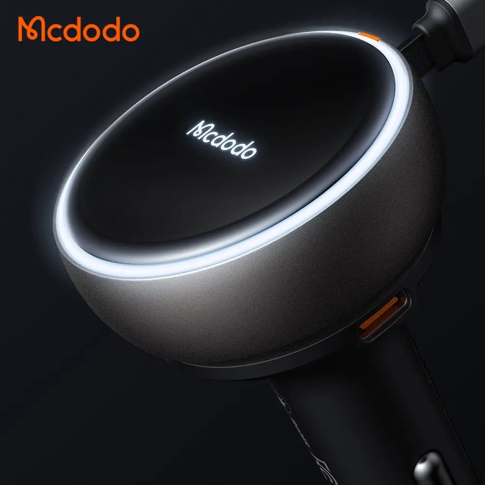 MCDODO CC-4850 80W USB-C Geri Çekilebilir Kablolu Araç Hızlı Şarj Cihazı