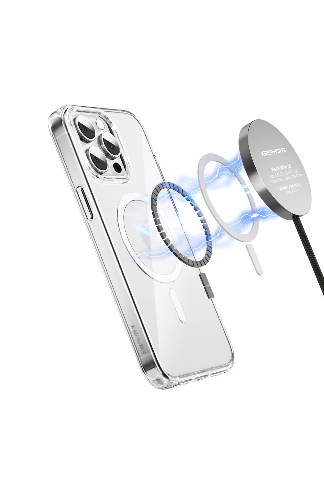 KEEPHONE iPhone 16 Plus Non Yellow Magsafe Kılıf - Şeffaf