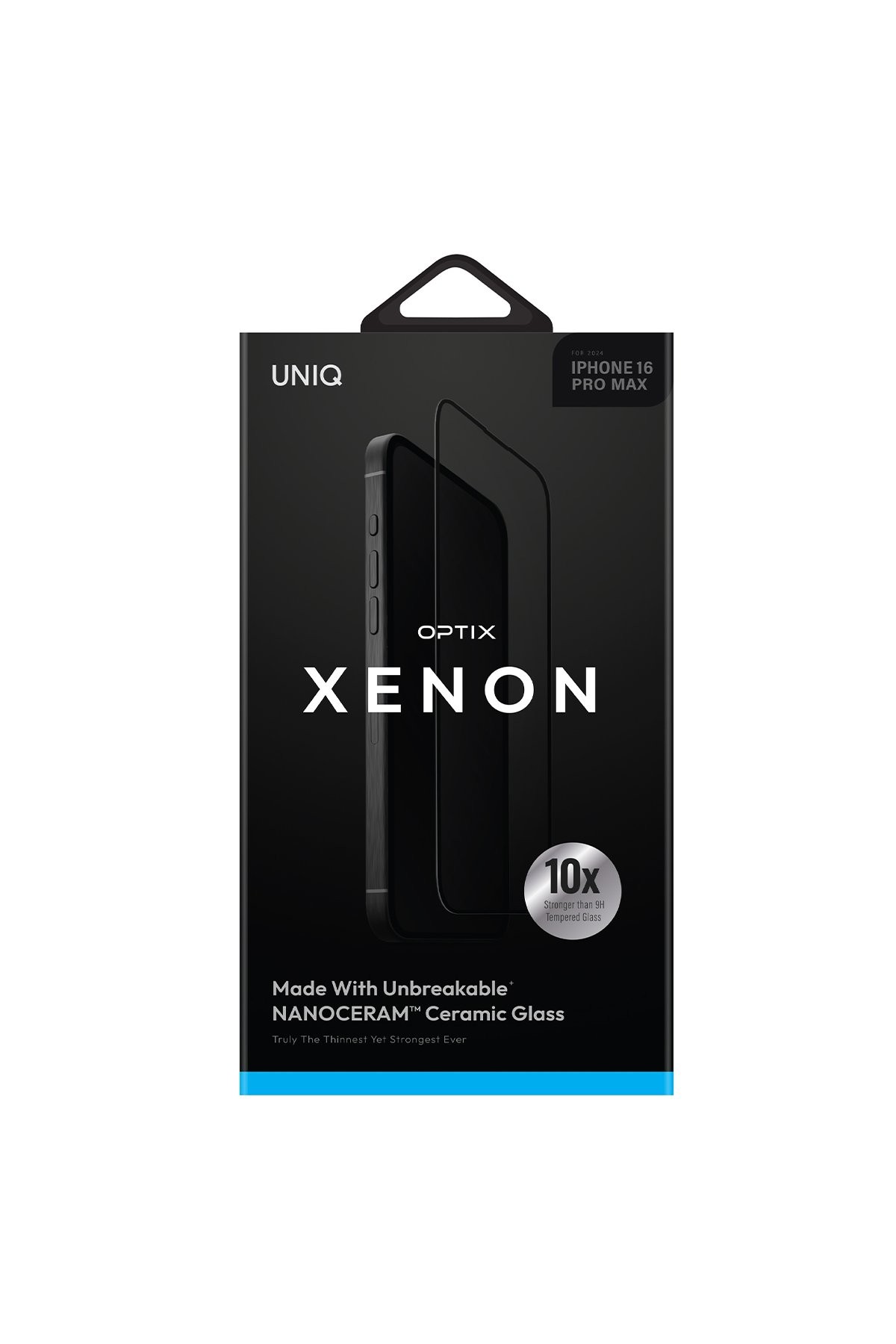 UNIQ iPhone 16 Pro Max Optix Xenon Nanocream Cam Ekran Koruyucu - Siyah