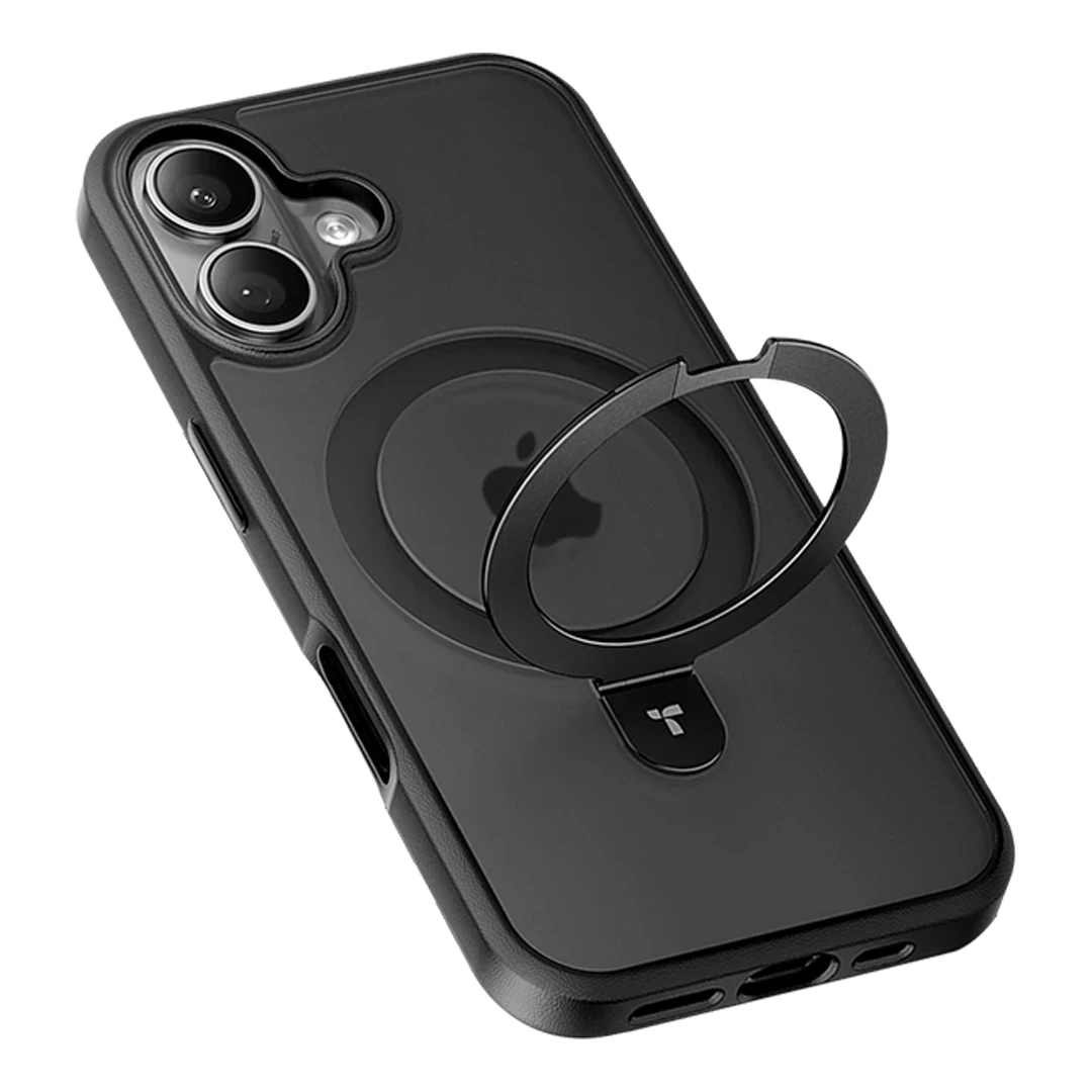 TORRAS iPhone 16 O Stand Serisi Magsafe Kılıf - Siyah