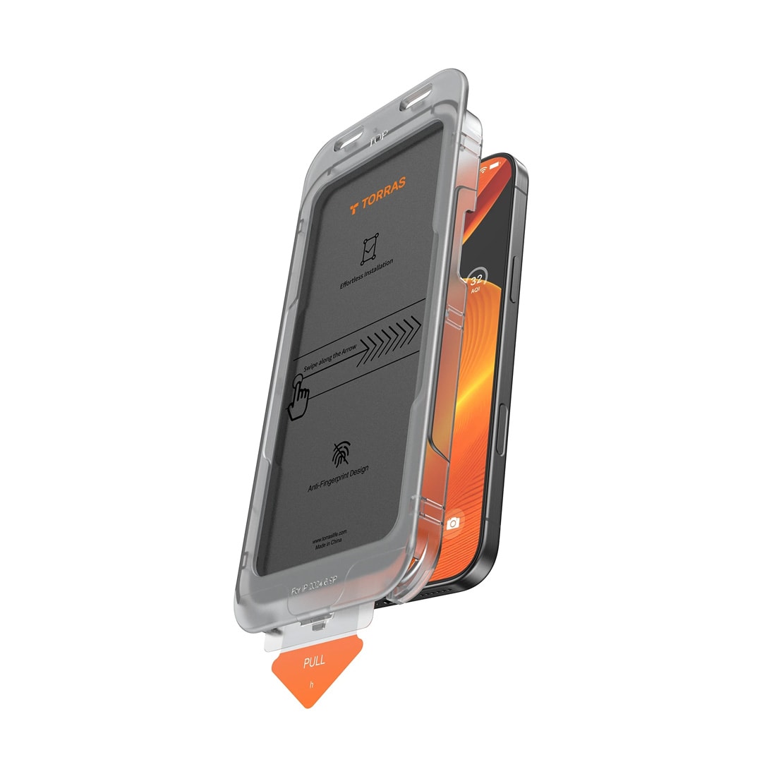 TORRAS iPhone 17 Pro Install Master AutoKit Privacy Cam Ekran Koruyucu - Siyah