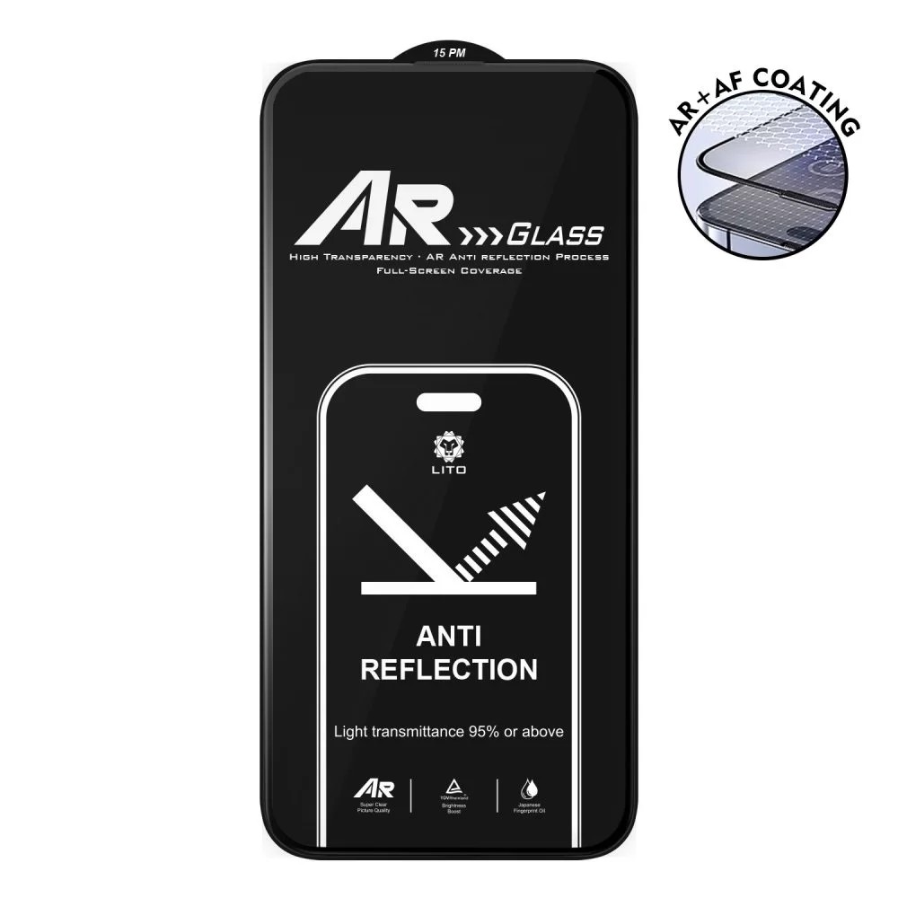 LITO D+ Ultra Anti-Reflective Full Glass Ekran Koruyucu iPhone 15 Pro Max