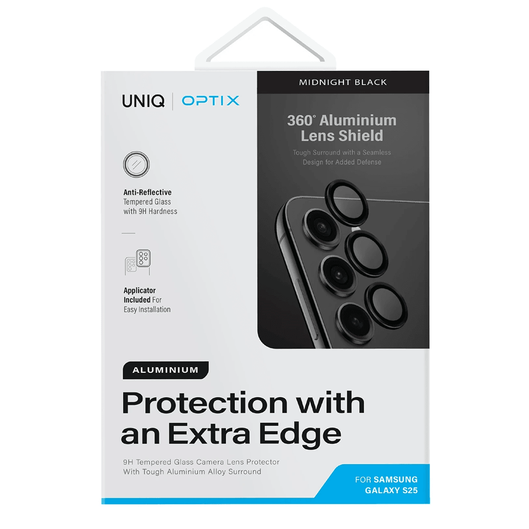 UNIQ Samsung Galaxy S25 Optix Alüminyum Kamera Lens Koruyucu
