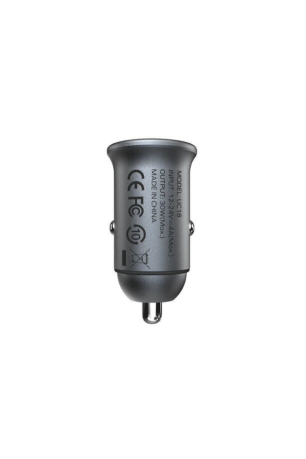 MOMAX UC18 MoVe 30W 2 in 1 Dual-Port Hızlı Araç Şarjı - Gri