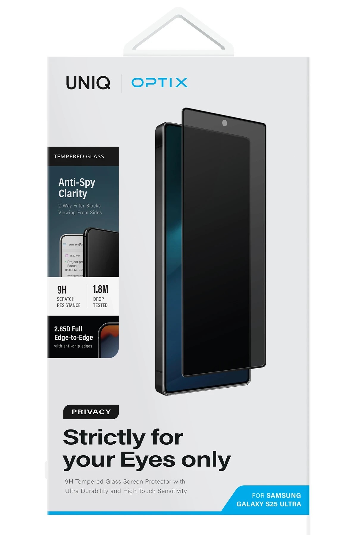 UNIQ Samsung Galaxy S25 Ultra Optix Hayalet Ekran Koruyucu - Siyah