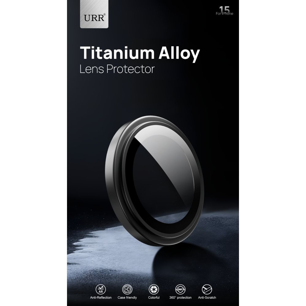 URR iPhone 16 Plus Titanium Alloy Kamera Lens Koruyucu