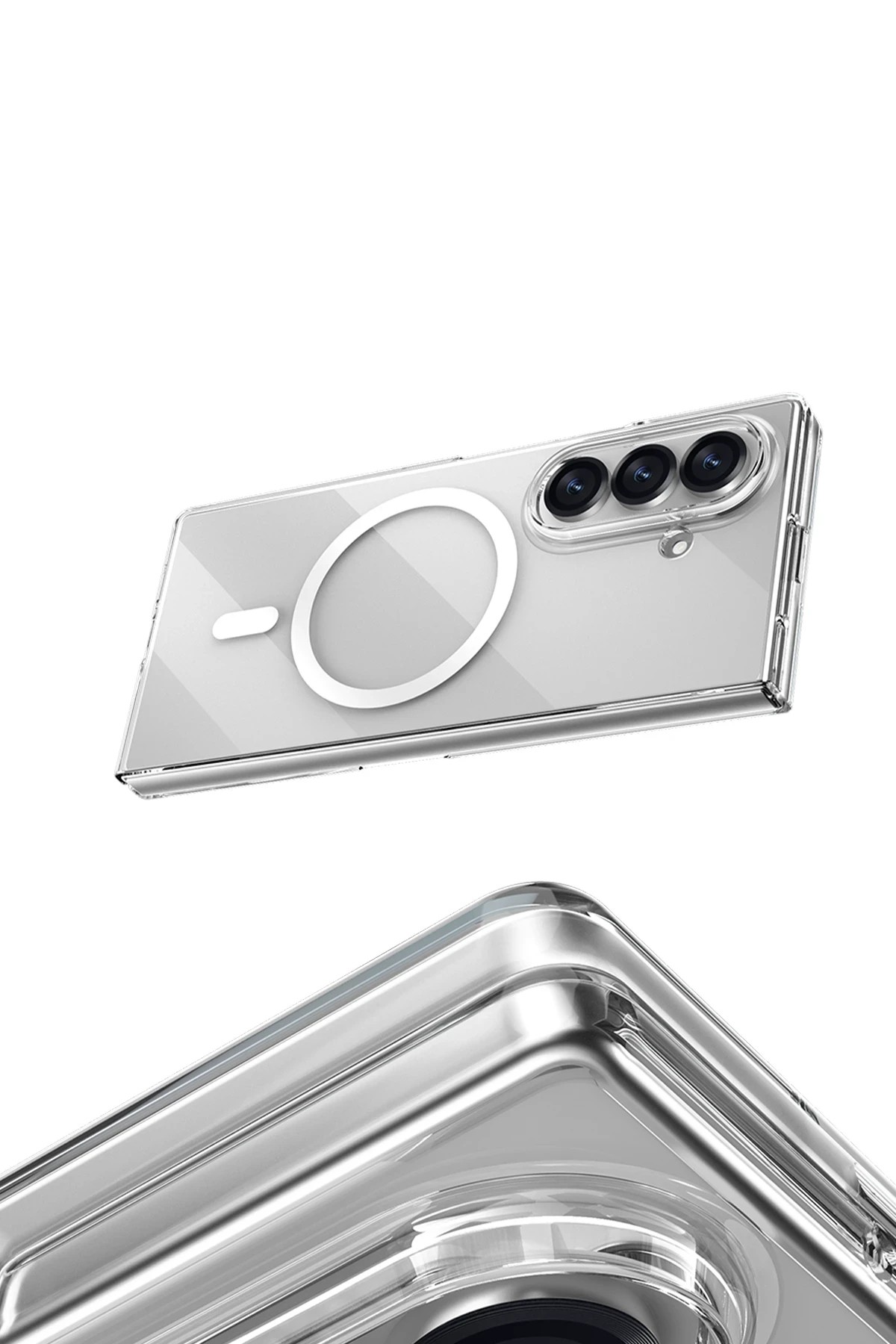 KEEPHONE Samsung Galaxy Z Fold 7 X-Crystal Slim Magsafe Kılıf - Şeffaf