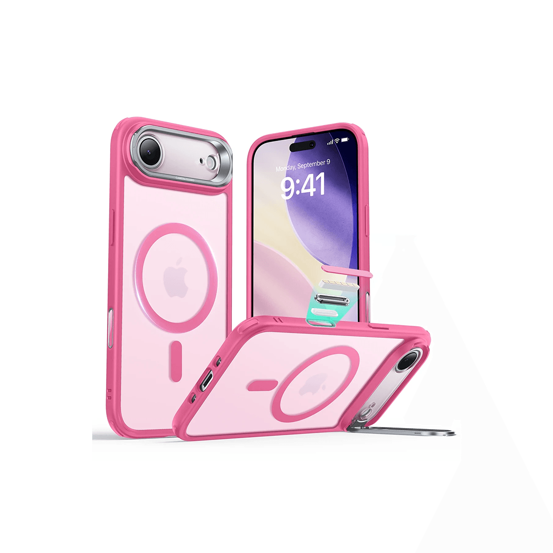 ESR iPhone 17 Air Classic Hybrid Magsafe Stantlı Kılıf - Pembe