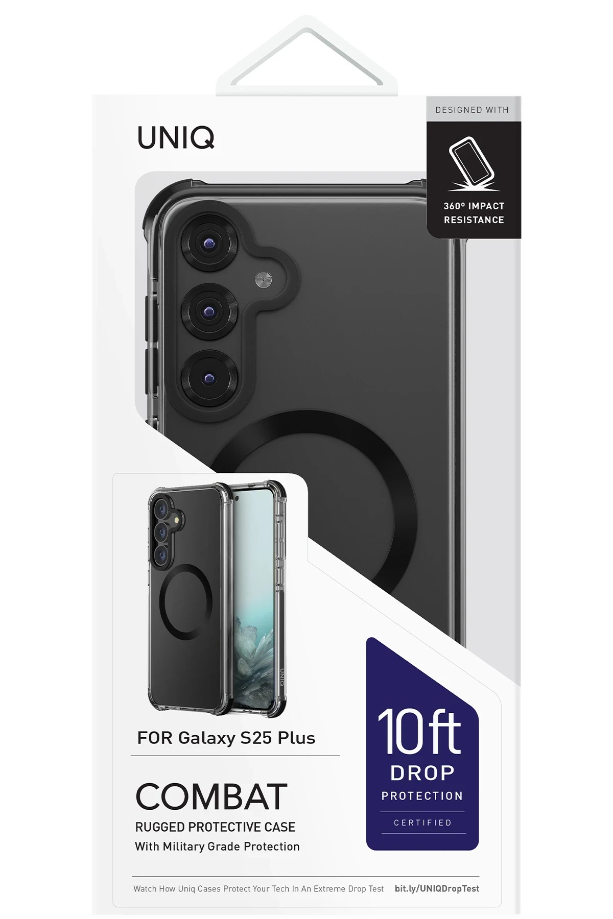 UNIQ Samsung Galaxy S25 Plus Combat Magsafe Üç Katmanlı Koruyucu Kılıf - Siyah