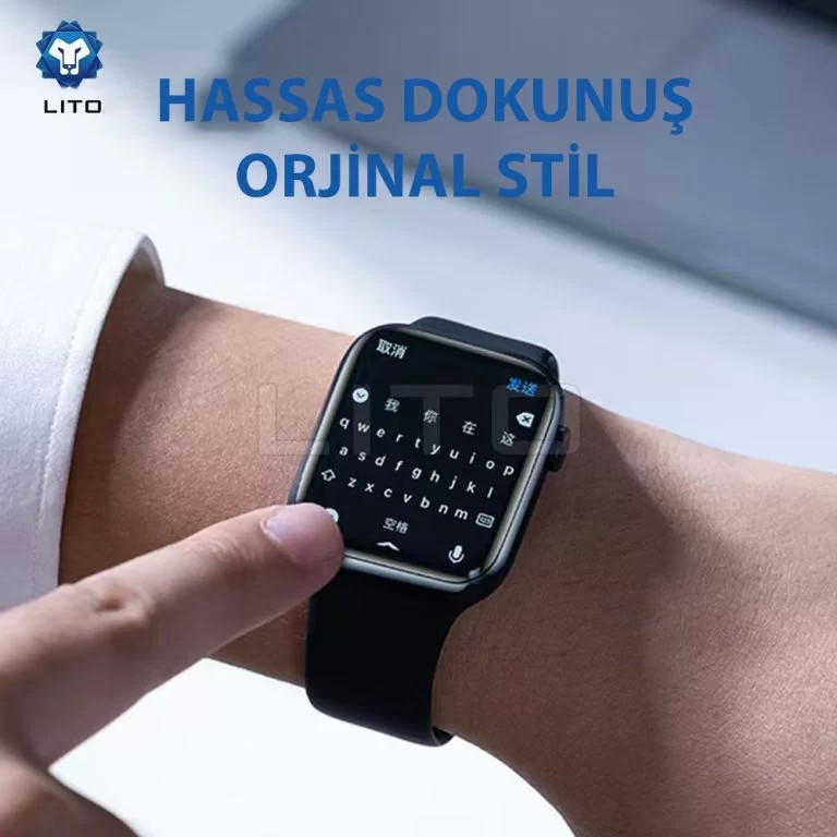 LITO Full Yapışkanlı S10 46 mm Apple Watch Ekran Koruyucu