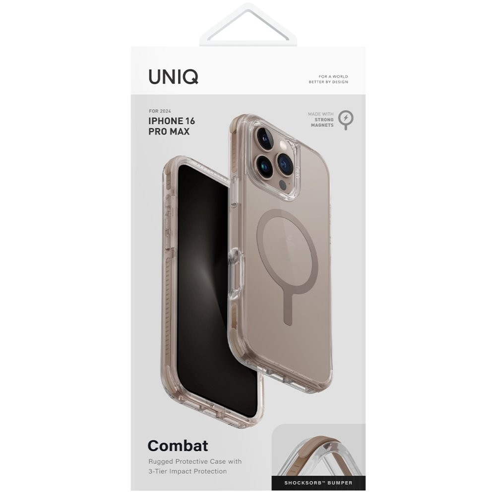 UNIQ iPhone 16 Pro Max Combat Magsafe Üç Katmanlı Koruyucu Kılıf