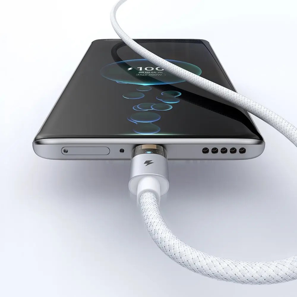 MCDODO CA-6892 USB-A to Type-C 1.2 m Şeffaf Şarj Işıklı Kablo - Beyaz