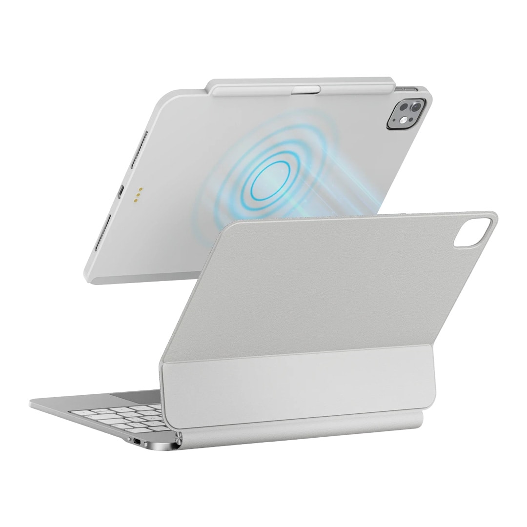 UNIQ iPad Pro 11 (2024) Axel Manyetik Tablet Kılıf - Beyaz