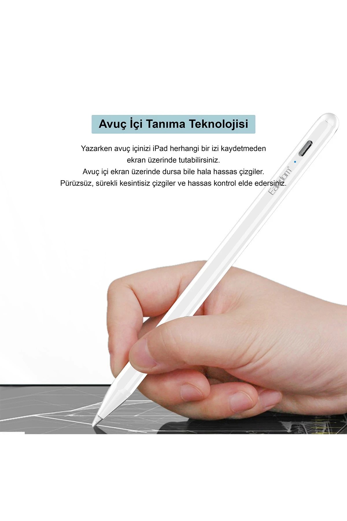 EARLDOM P4 iPad İçin Dokunmatik Stylus Kalem - Beyaz