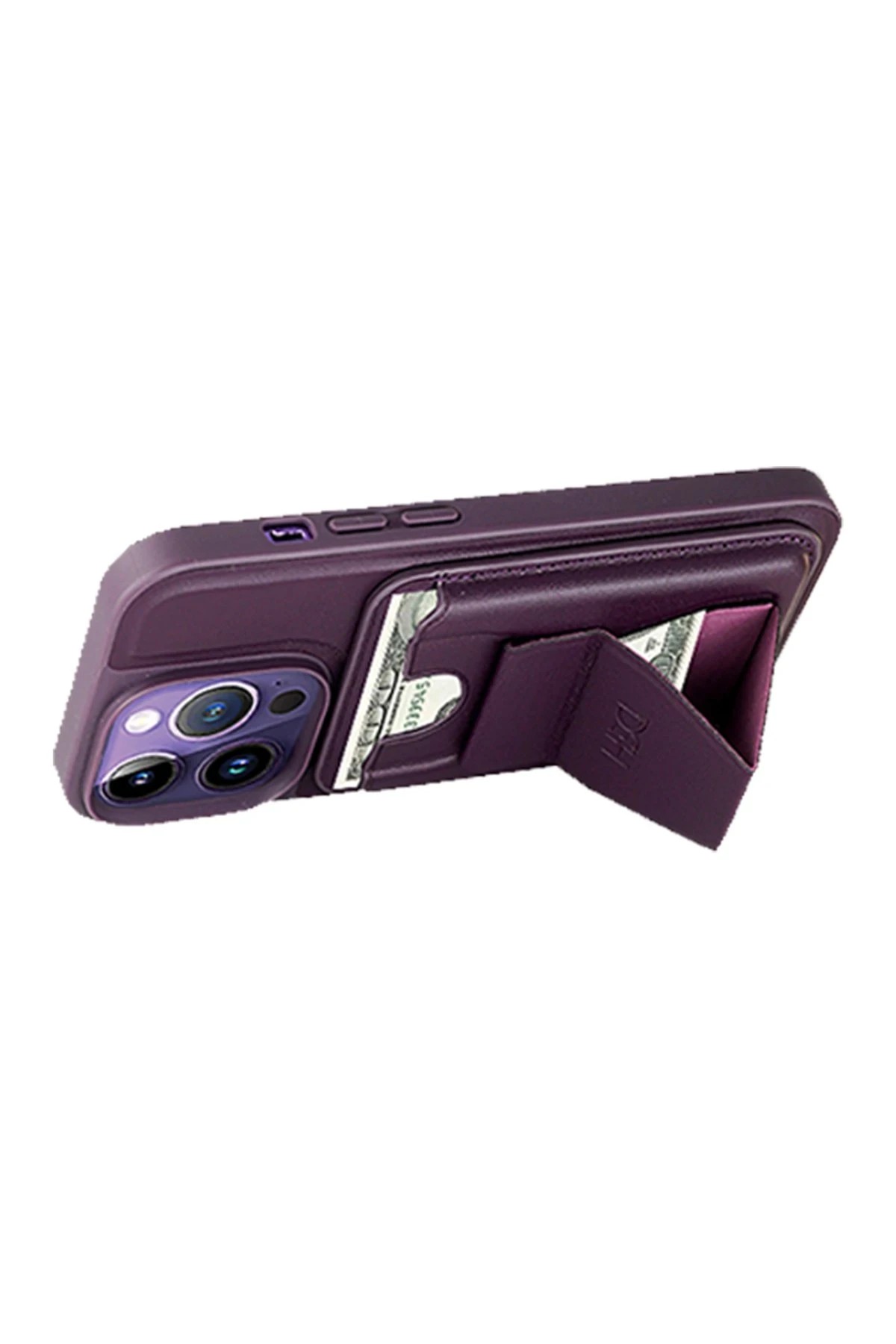 HDD iPhone 14 Pro Max HD Deri Luxury Magnet Kartvizitli Kılıf