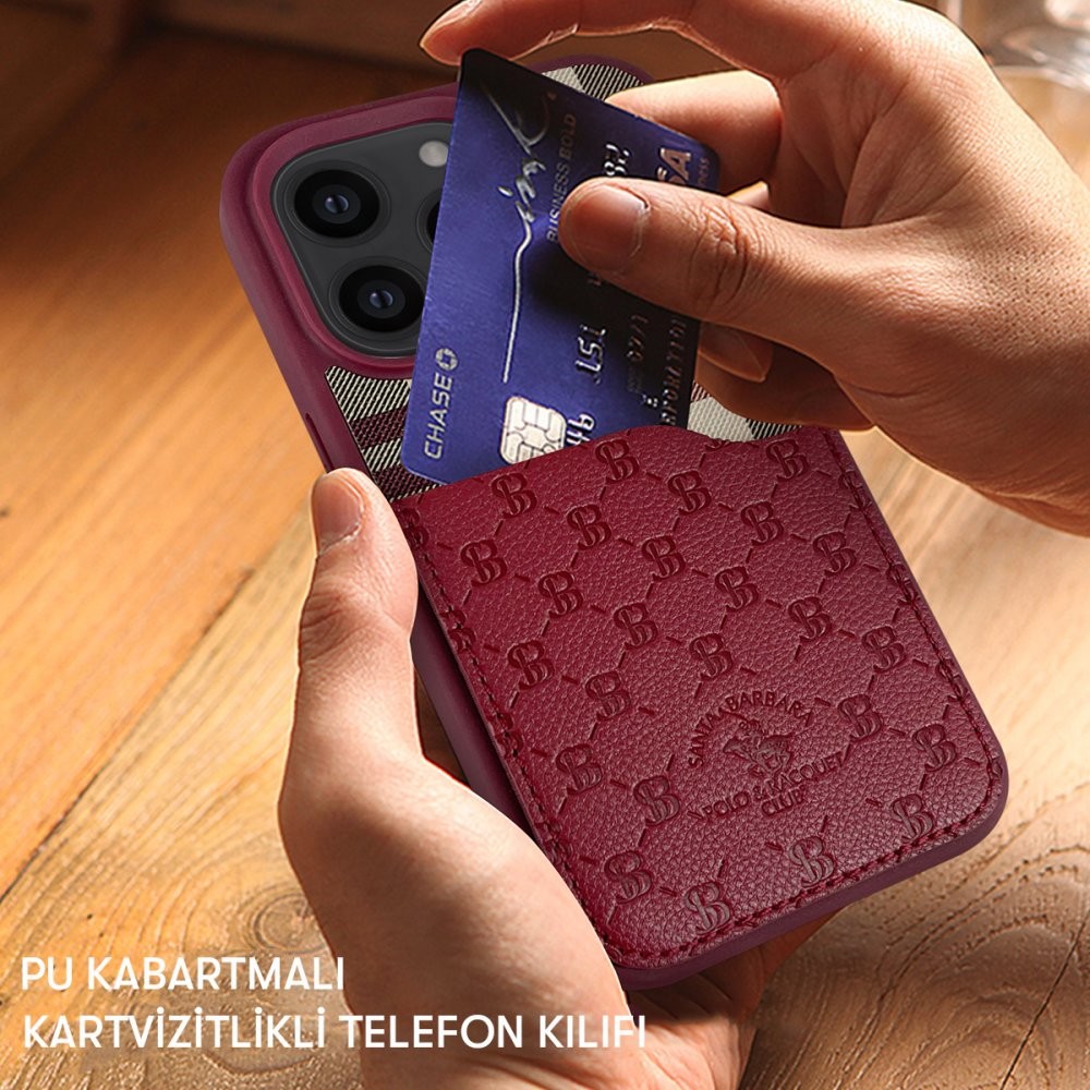 SBPRC iPhone 14 Pro Plaid Kartvizitli Kılıf