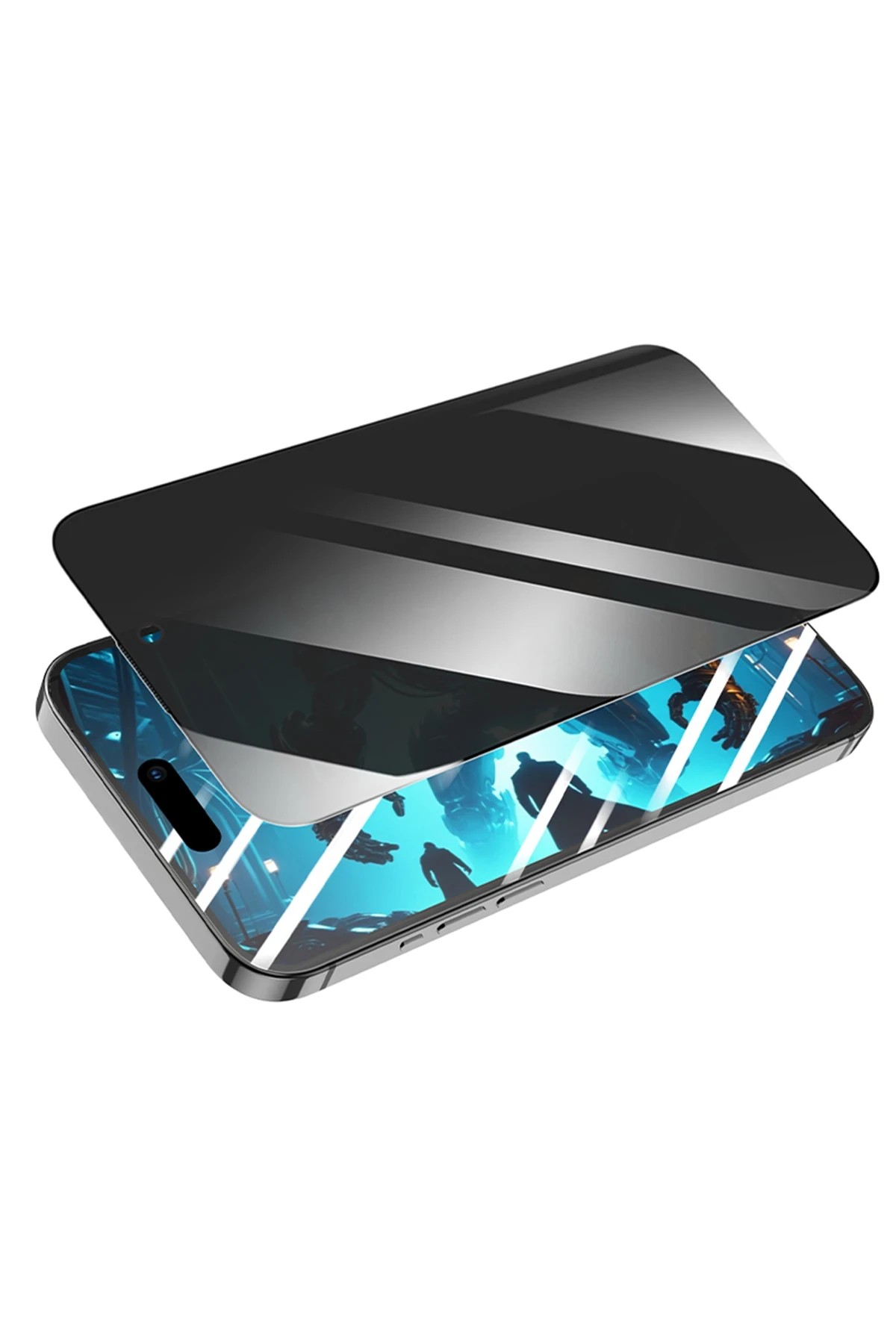 HOCO iPhone 16 Pro Max Bear Shield Hayalet Cam Ekran Koruyucu - Siyah