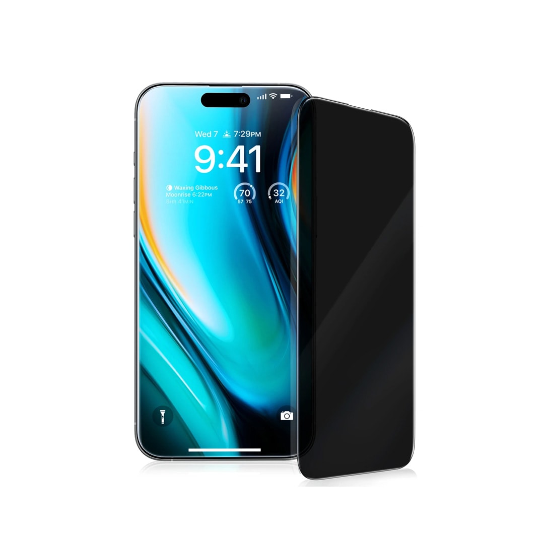 TORRAS iPhone 16 Pro Install Master AutoKit Privacy Cam Ekran Koruyucu - Siyah