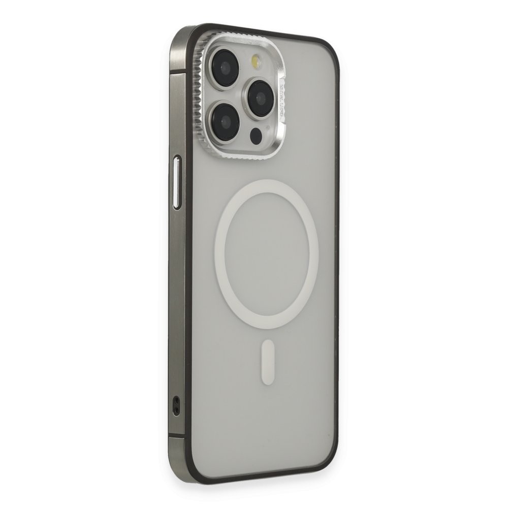 URR iPhone 15 Pro Max PVDSS Lens Titanium Edge Magsafe Kılıf