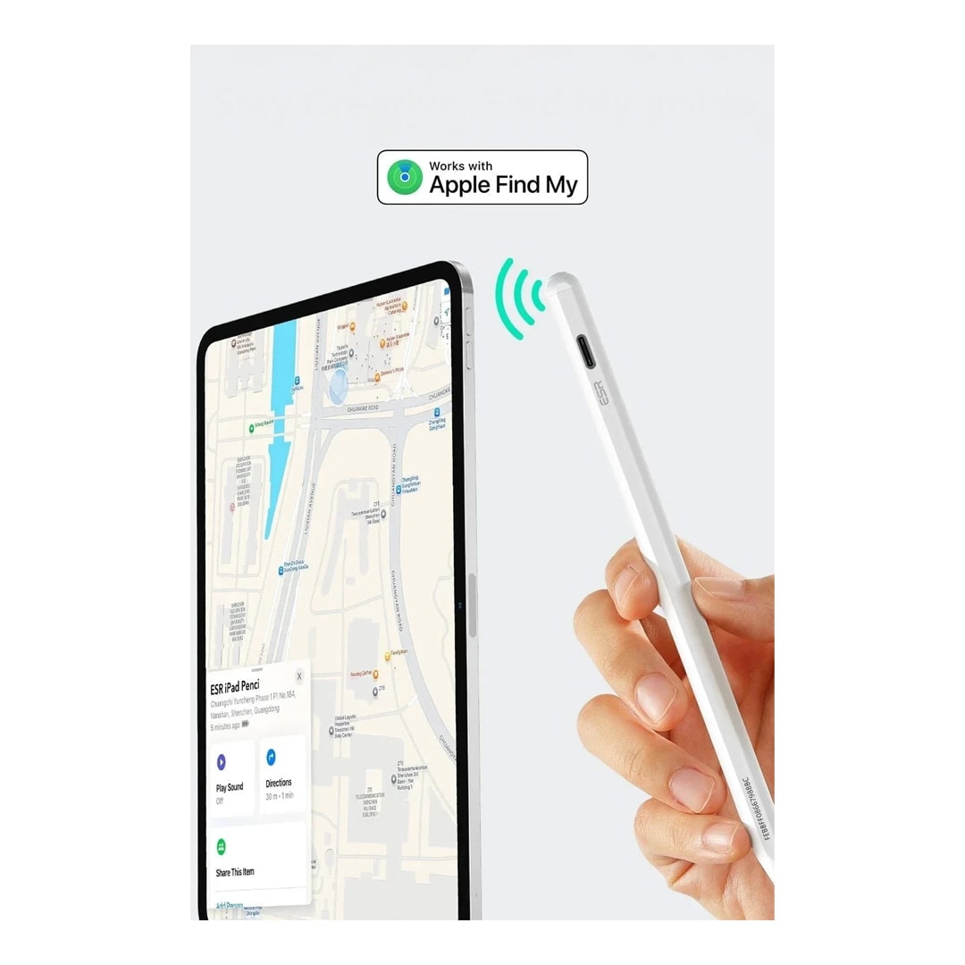 ESR Geo iPad için Find My Özellikli Dijital Dokunmatik Kalem - Siyah