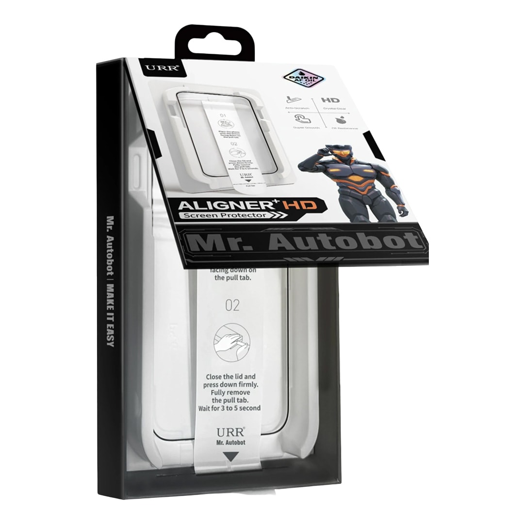 URR iPhone 17 Aligner+ HD Cam Ekran Koruyucu - Siyah