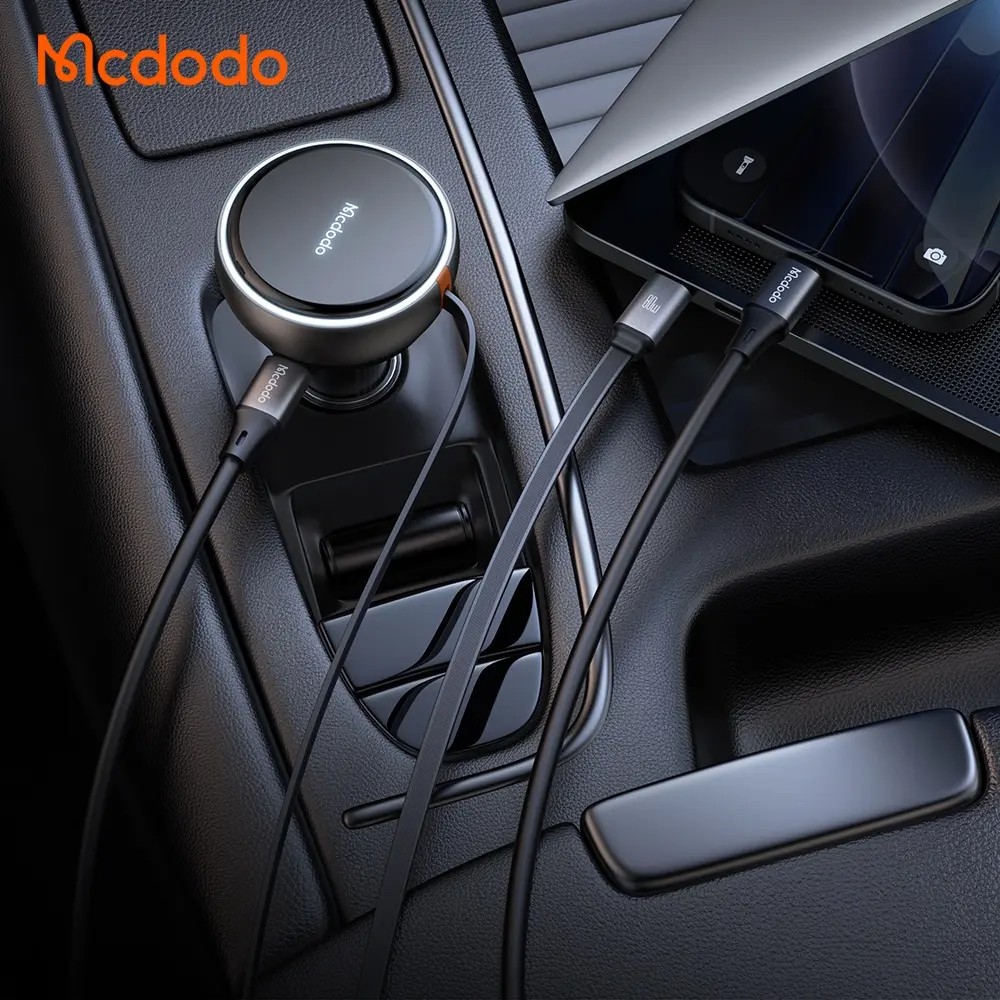 MCDODO CC-4850 80W USB-C Geri Çekilebilir Kablolu Araç Hızlı Şarj Cihazı