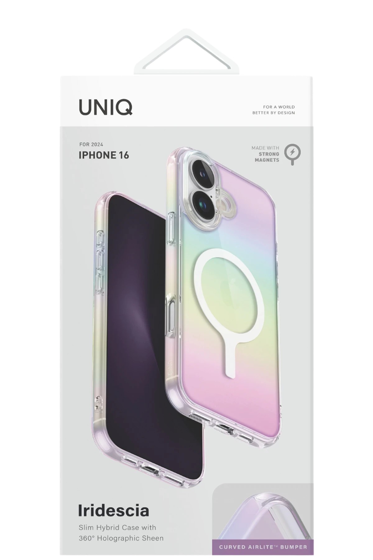UNIQ Apple iPhone 16 Iridescia Magsafe Kılıf - Gökkuşağı