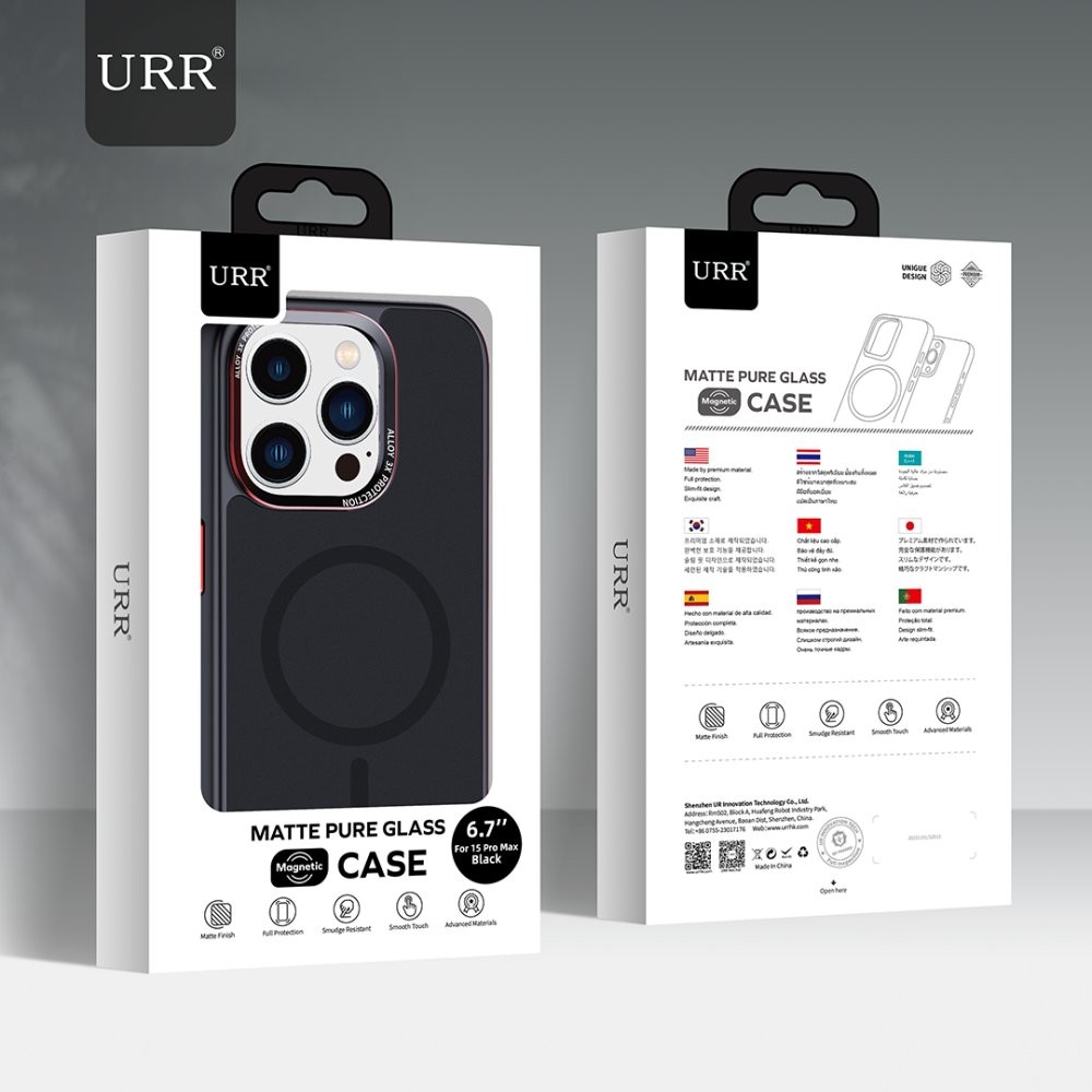 URR iPhone 15 Pro Matte Pure Glass Magsafe Kılıf