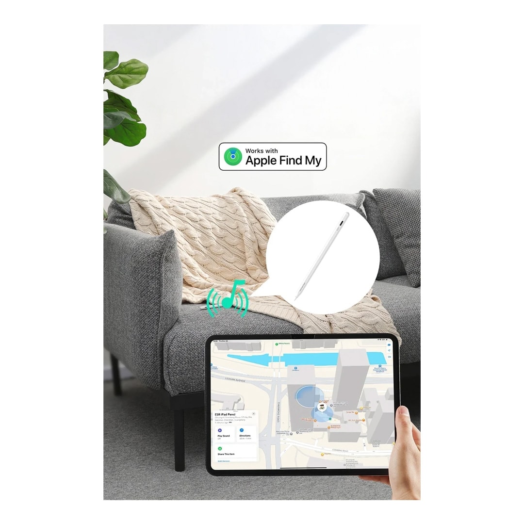 ESR Geo iPad için Find My Özellikli Dijital Dokunmatik Kalem - Siyah