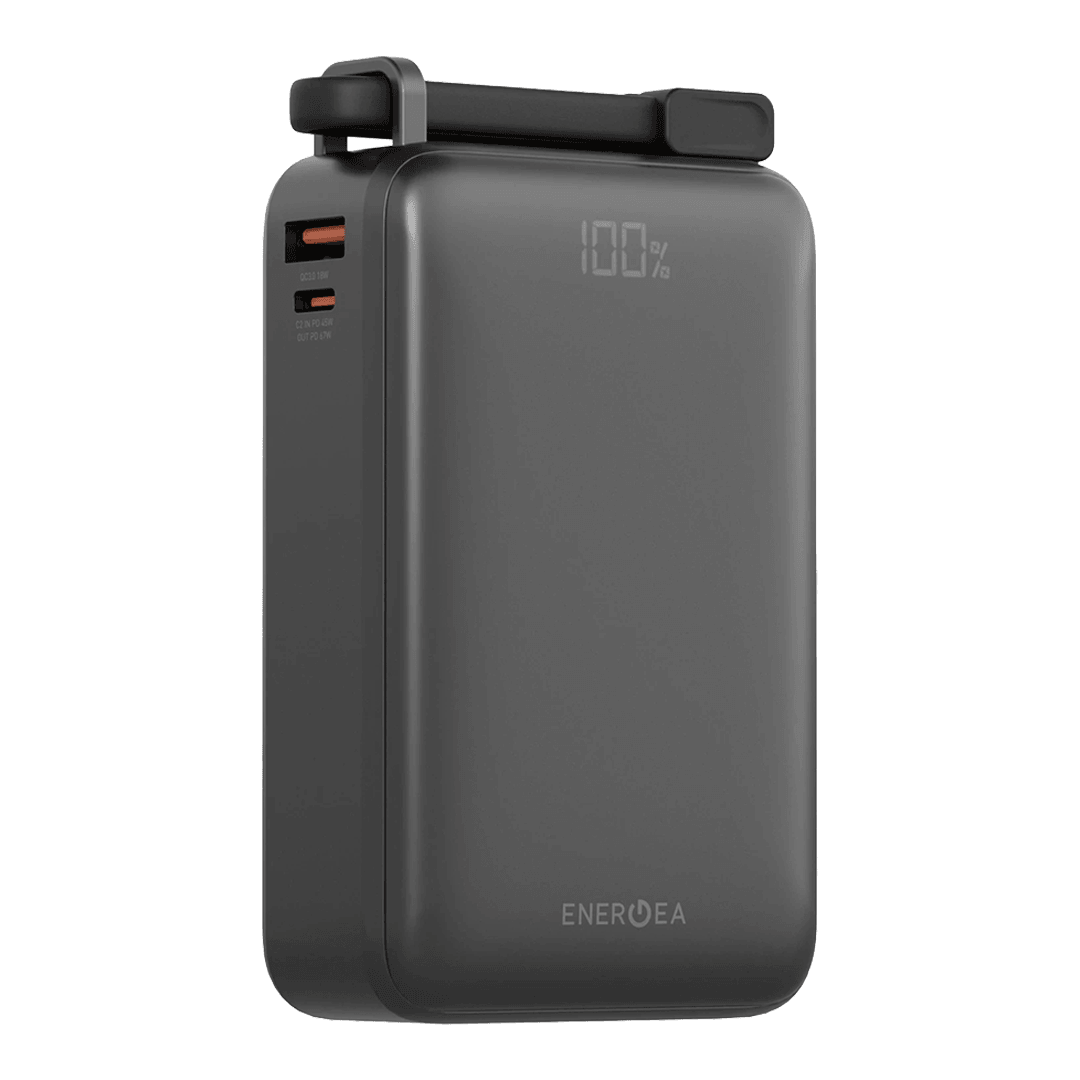 ENERGEA ComPac Ultra67 20.000 mAh 2 Adet 67W Type-C ve 18W USB Çıkışlı Ekstra 100W Kablolu PD Hızlı Şarj Powerbank - Koyu Gri