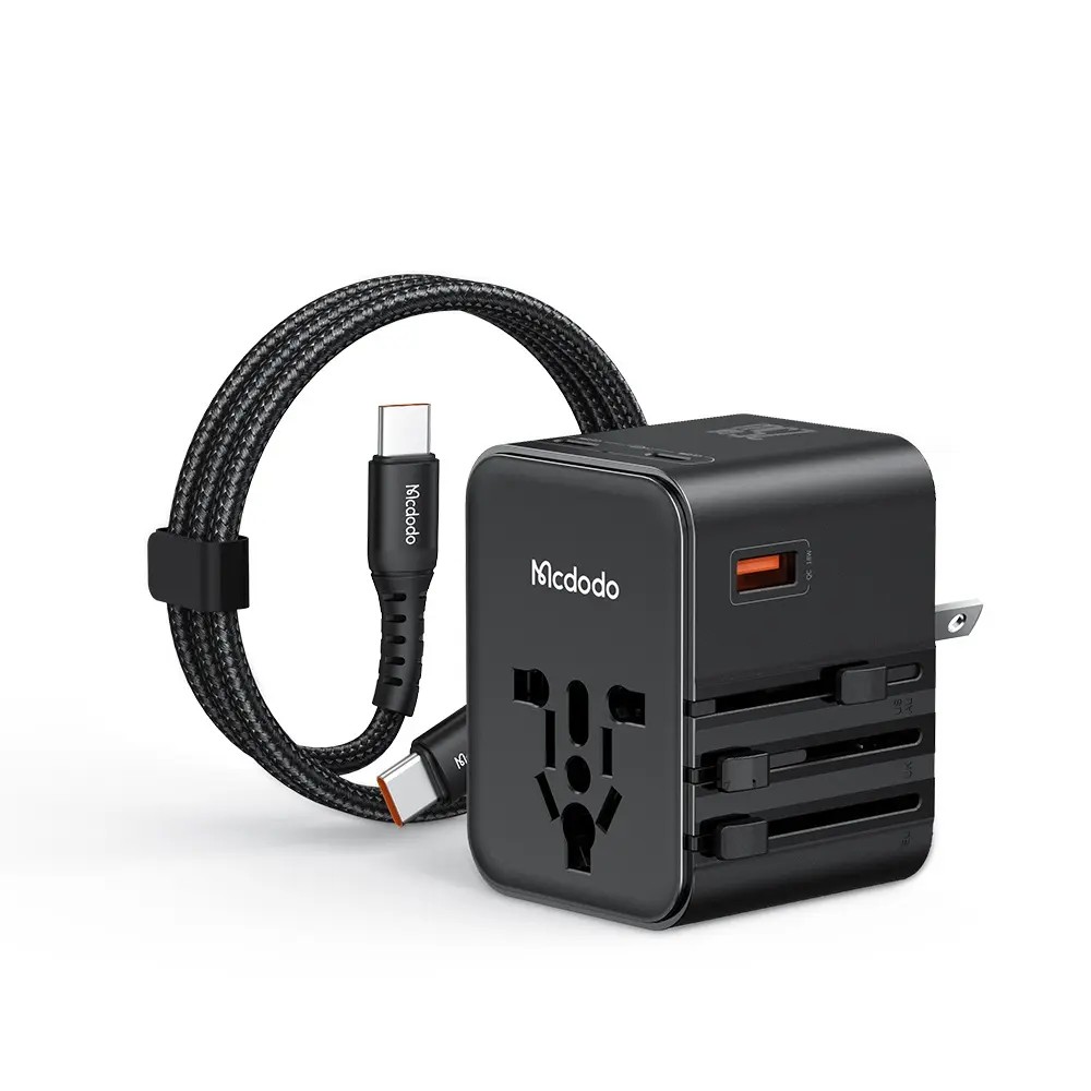 MCDODO CP-3260 25W Evrensel Seyahat Adaptör Type-C To Type-C Kablo Dahili