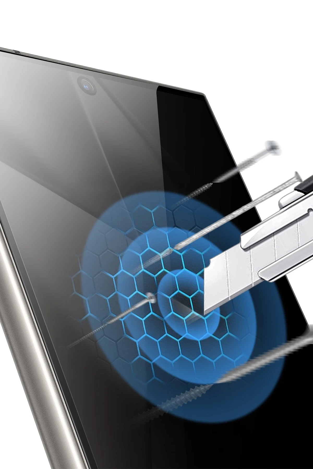 KEEPHONE Samsung Galaxy S25 Privacy 2.5D Cam Ekran Koruyucu - Siyah