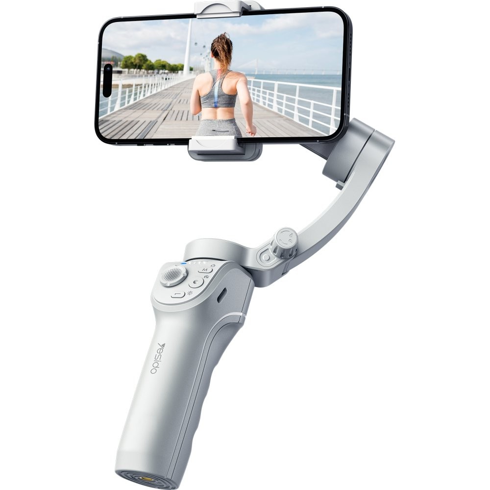 YESIDO SF18 360 Derece Otomatik Yüz Takipli Tripodlu BT 5.0 Selfie Gimbal - Gri