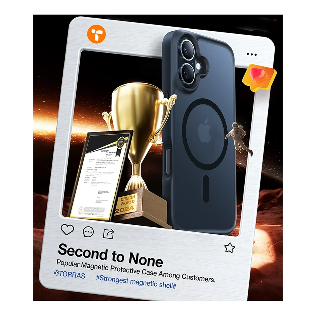 TORRAS iPhone 16 Guardian Magsafe Kılıf - Siyah