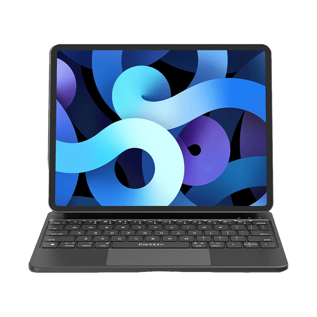 EARLDOM KB9 iPad 2022 10.9 (10. Nesil) Kablosuz Klavyeli Tablet Kılıfı - Siyah