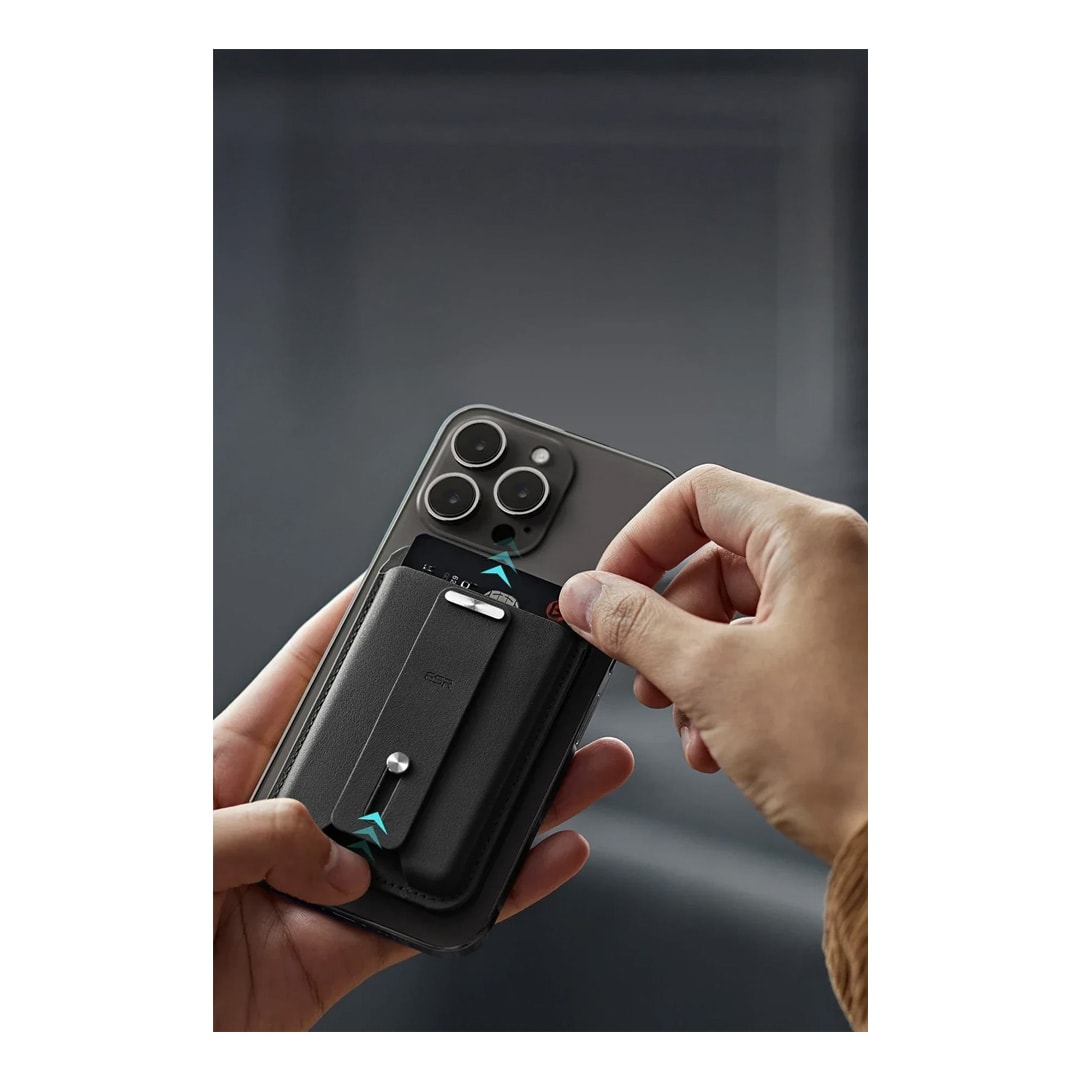 ESR HaloLock Geo Find My Destekli Stant Özellikli Magsafe Kartlık - Siyah