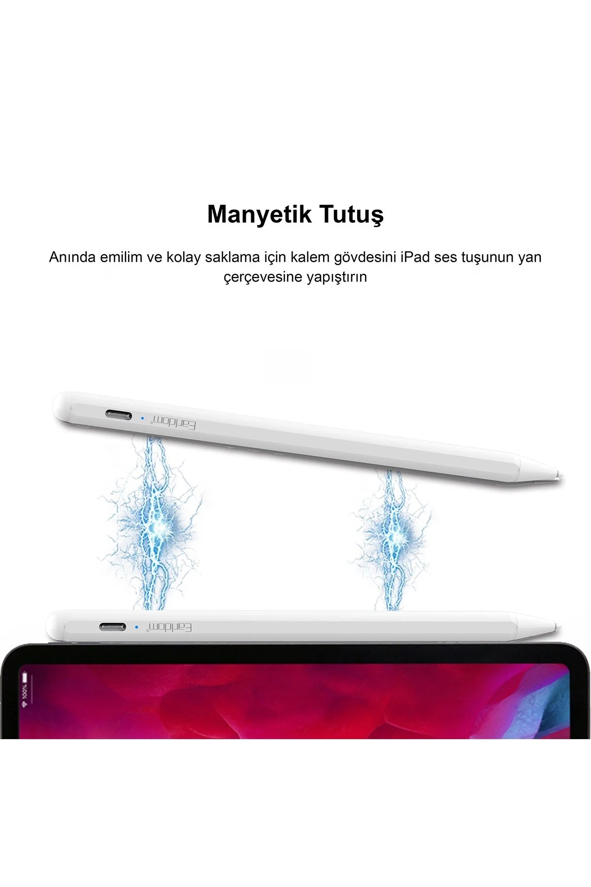 EARLDOM P4 iPad İçin Dokunmatik Stylus Kalem - Beyaz