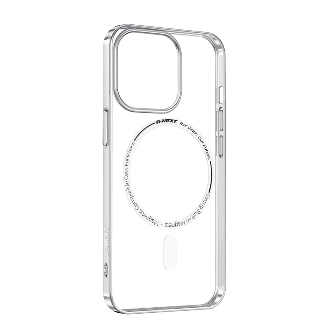 G-NEXT iPhone 14 Plus Magsafe PC Sert Kristal Kılıf - Şeffaf