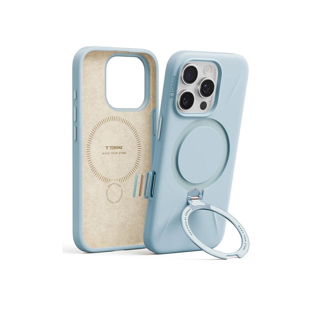 TORRAS iPhone 16 Pro O Stand Spin Silicone Serisi Magsafe Kılıf 