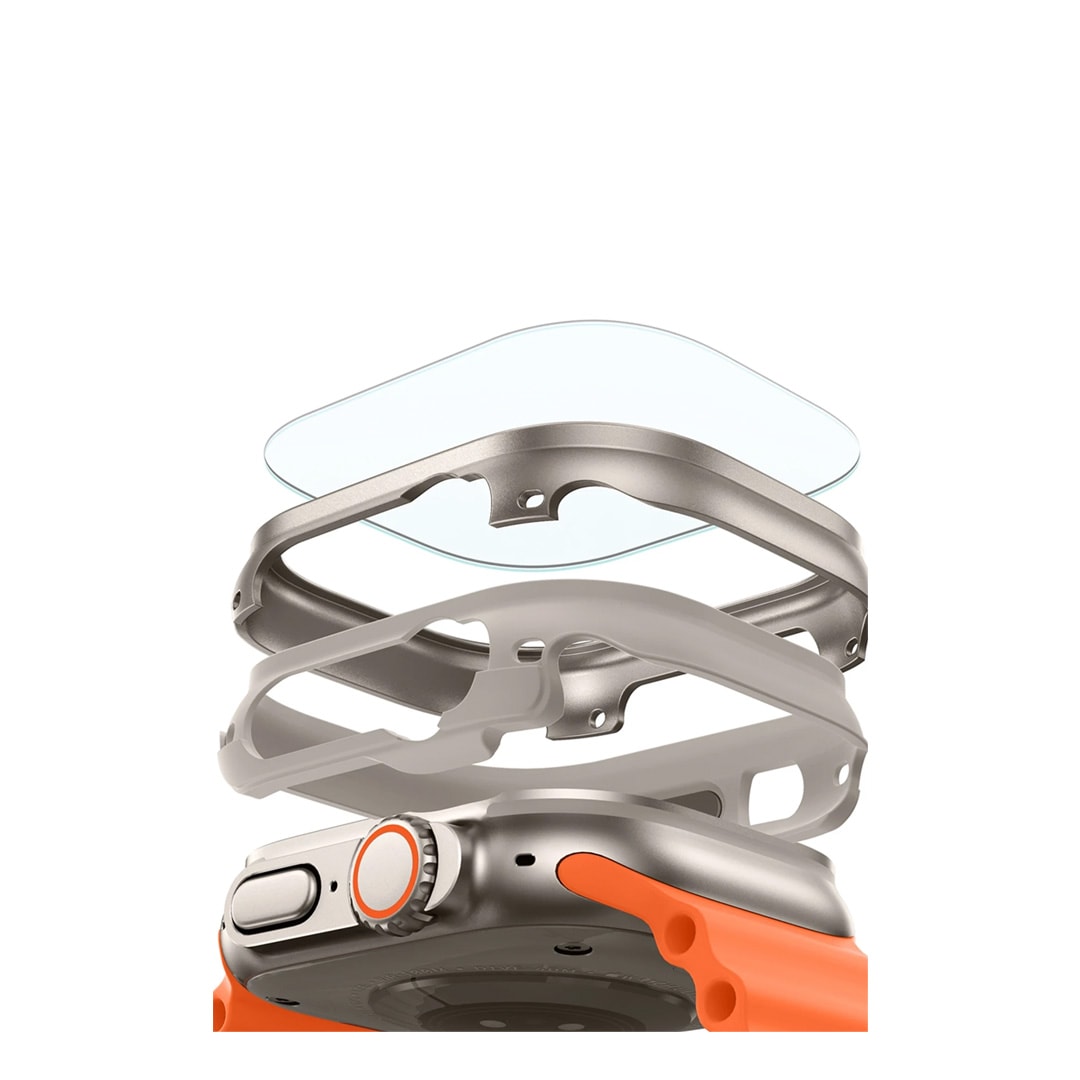 ESR Watch Ultra 2 49mm Armorite Protection Saat Kasa + 2 Adet Saat Cam Ekran Koruyucu Set - Titan Gri