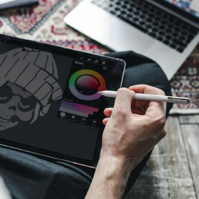 MOMAX TP11W 1-Folio Flow Apple Find My Uyumlu Stylus Kalem - Beyaz
