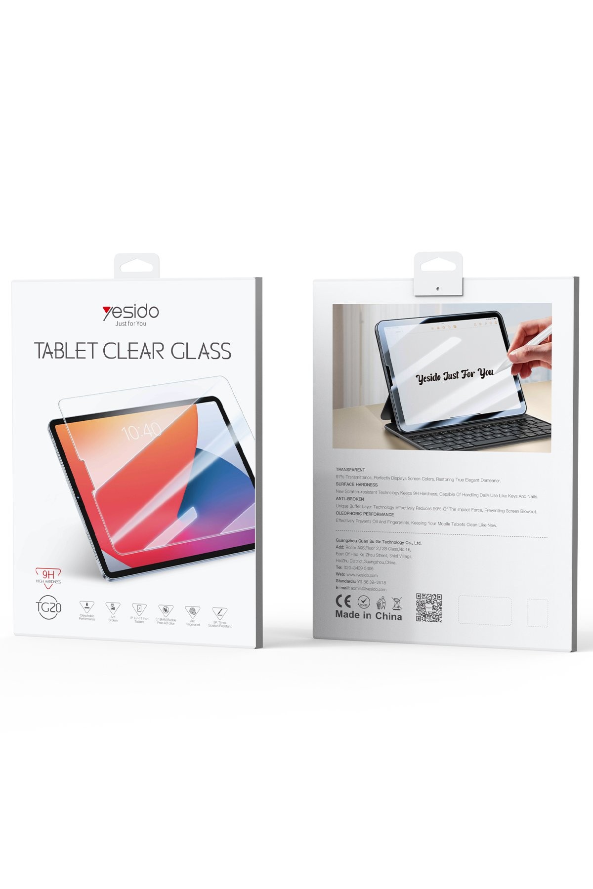 YESIDO iPad Air 5 (2022) Clear Tablet Cam Ekran Koruyucu - Şeffaf