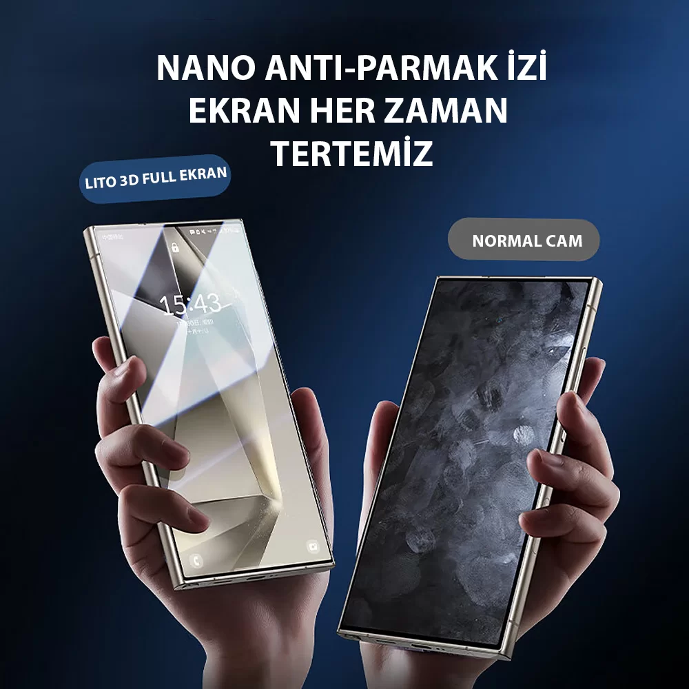 LITO Samsung S25 Plus Ekran Koruyucu 0.25 mm Ultra İnce Full Yapışkanlı