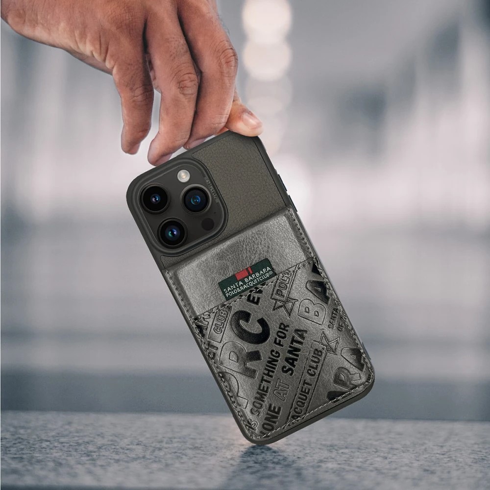SBPRC iPhone 15 Hulda Kartvizitli Kılıf - Koyu Gri