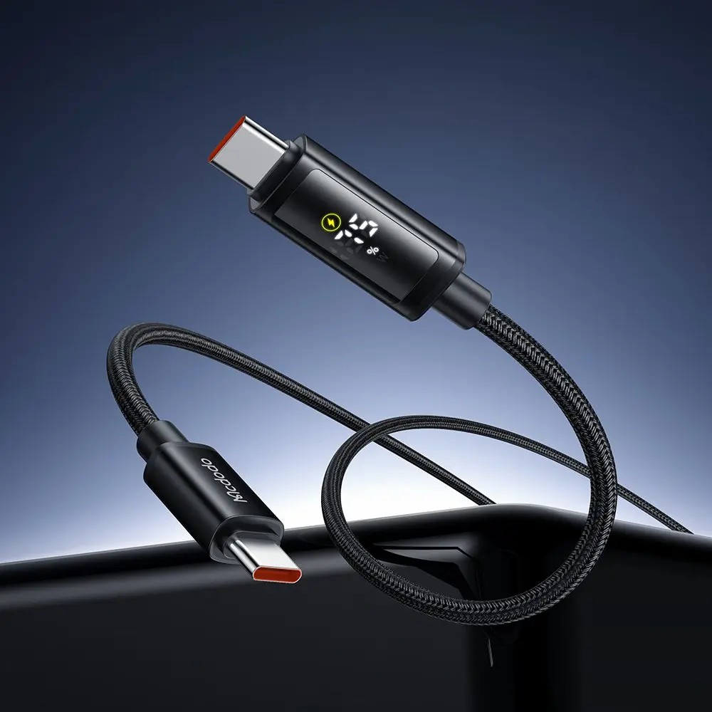 MCDODO CA-8000 Type-C to Type-C 100W Çift Led Ekranlı 1.2 m Kablo